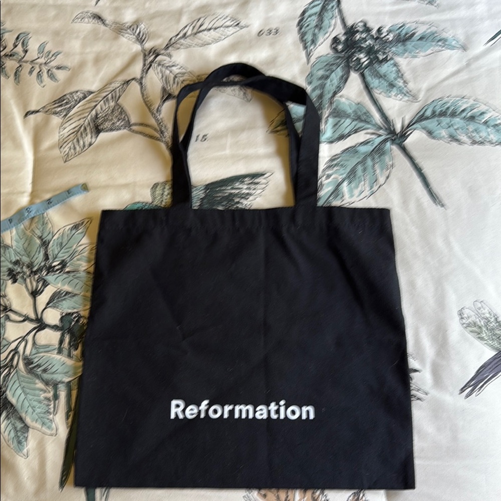 Reformation Classic Black Canvas Tote